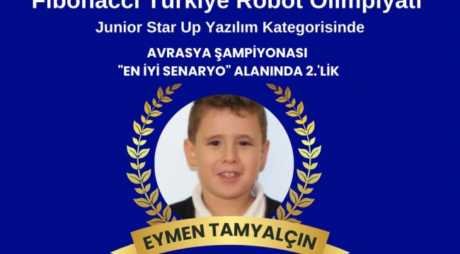 TED Aliağa Koleji Öğrencisi Eymen Tamyalçın Avrasya İkincisi Oldu