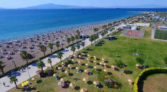 Aliağa plajları tatilcileri ağırlamaya hazır