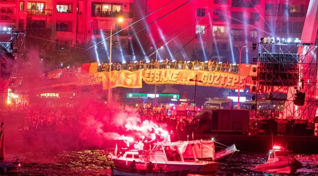 Göztepe'nin 100. yılında gökyüzü sarı-kırmızı