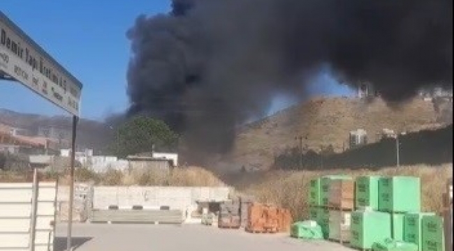 Karşıyaka Belediyesi katı atık tesisinde yangın
