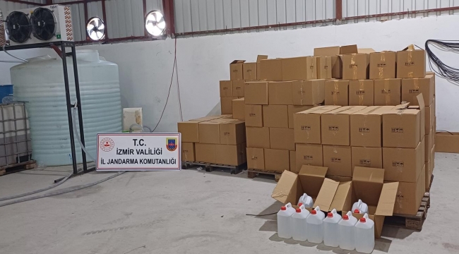 Menemen'de Kaçak İçki Üretim Tesisine Operasyon