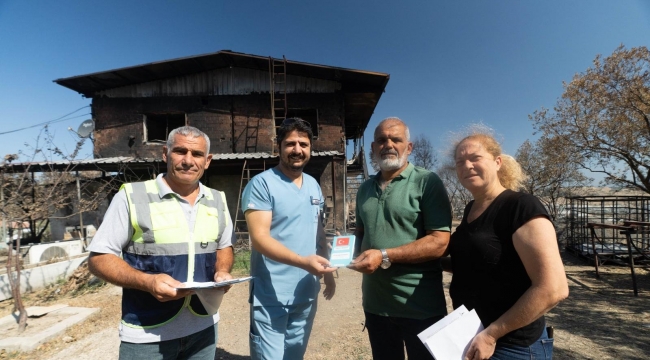 Aliağa yangınında yaralanan Kaptan'ı büyükşehir yalnız bırakmadı