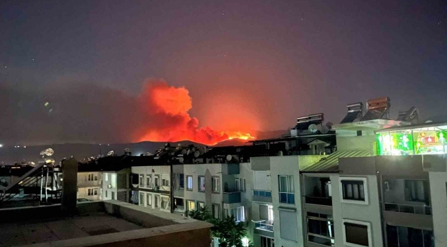 Bir yangın da Ödemiş'te: 3 mahalle tahliye edildi
