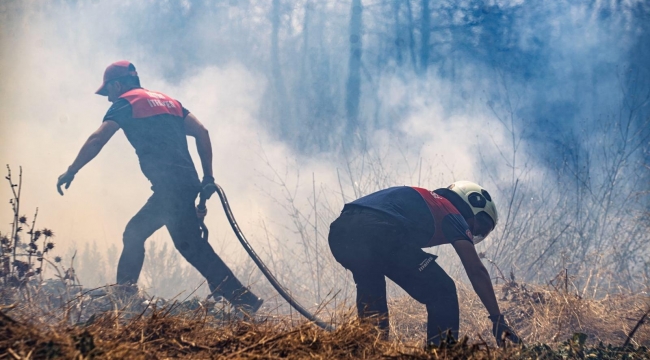 İzmir'in iki ilçesindeki yangınlar büyük ölçüde kontrol altında