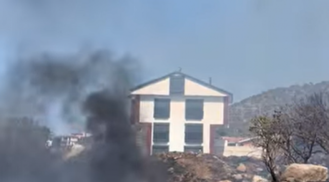 Dikili Çandarlı'da Yangın Korkuttu: Site Sakinleri İlk Müdahaleyi Yaptı