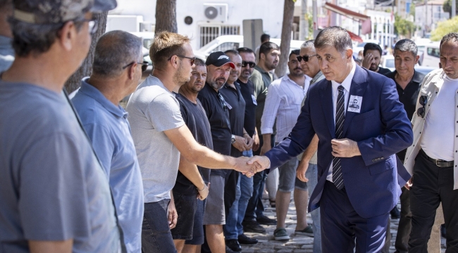 Foça'nın efsane başkanının oğlu son yolculuğuna uğurlandı