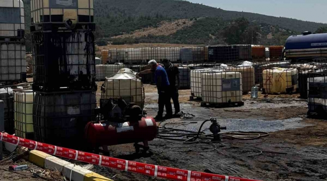 Torbalı'da kaçak akaryakıt toplama alanında patlama: 16 araçta hasar