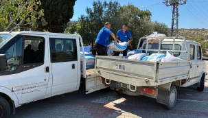 Aliağa'daki yangında zarar gören üreticilere yem desteği