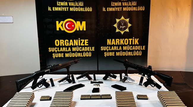 Aliağa, Dikili ve Menemen'de uyuşturucu ve silah operasyonu