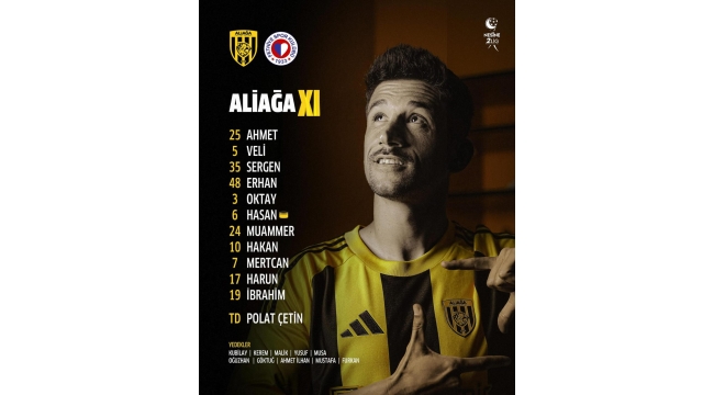 Aliağa FK'nın İlk 11'i Belli Oldu