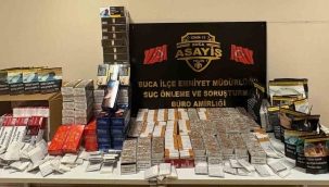 İzmir'de kaçak sigara ve tütün operasyonu