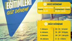 Yetişkin grubu yelken eğitimleri İzmir Marina'da devam ediyor