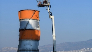 70 metrelik bacada mahsur kalan 2 işçi 4 saatlik operasyonla kurtarıldı