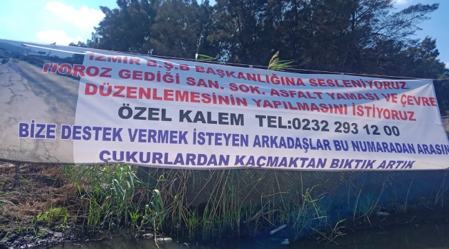 Aliağa'da şoförlerden yol isyanı: "Çukurlardan kaçmaktan bıktık artık"