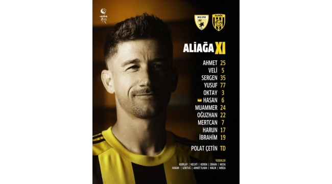 Aliağa FK'nin Muş Spor karşısındaki ilk 11'i belli oldu! 