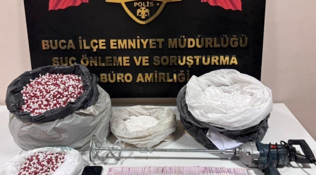 İzmir'de uyuşturucu imalatçısı polise yakalandı