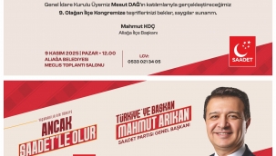 Saadet Partisi Aliağa İlçe Kongresi 9 Kasım'da Yapılacak