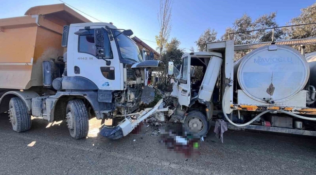 İzmir'de kamyon ile kamyonet çarpıştı: 1 yaralı