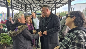 CHP Aliağa İlçe Başkanı Eroğlu pazar esnafı ve vatandaşlarla bir araya geldi