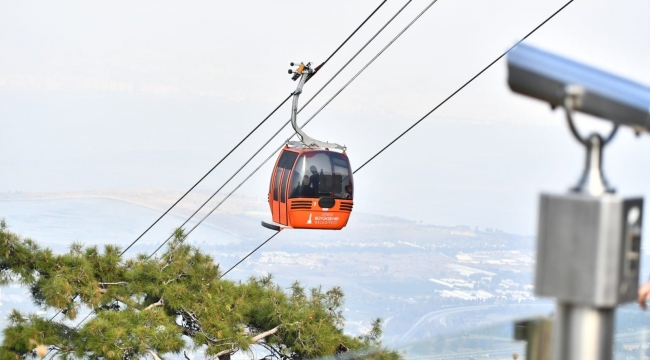 Balçova Teleferik Tesisleri'nde bakım zamanı