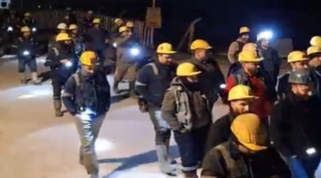 Kınık'ta maden işçileri eylemde