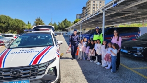 Aliağa'da, minik öğrenciler Jandarmayı yakından tanıdı