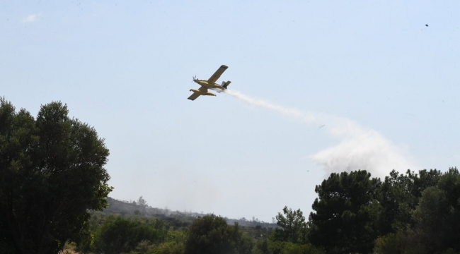 Urla Balıklova'da orman yangını alarmı