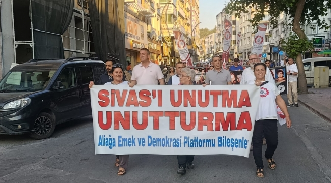 Aliağa'da Sivas Katliamı Anıldı