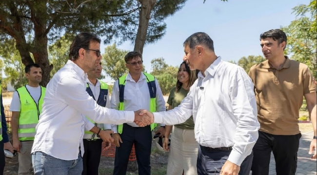 Başkan Tugay Aliağa'daki Altyapı Çalışmalarını Yerinde İnceledi